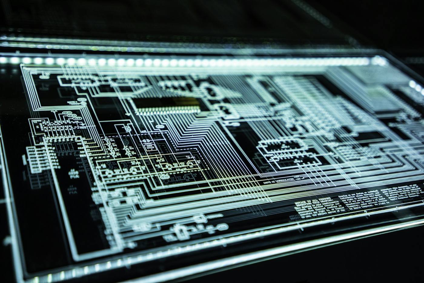Illuminated circuit schematic